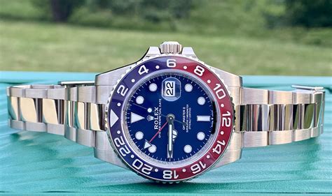 white gold pepsi rolex price|gmt white gold price.